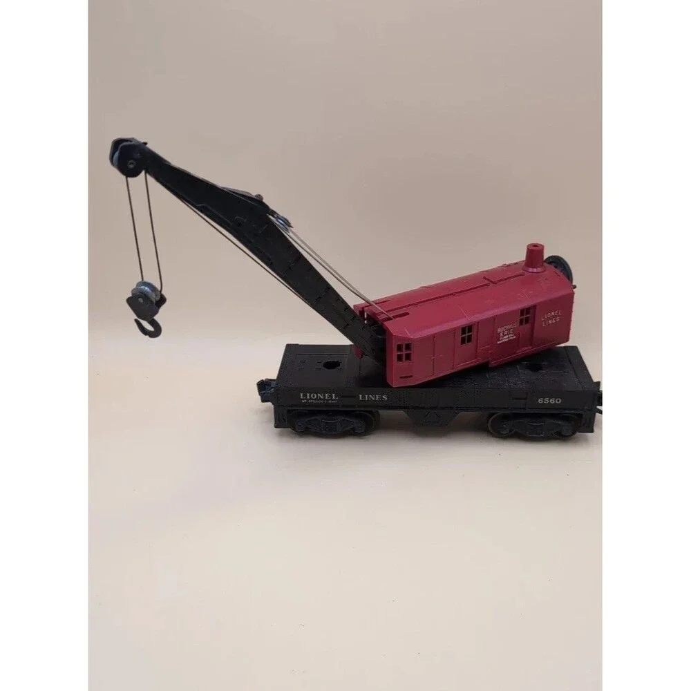 Original Lionel 6560-25 Operating Crane Work Car Bucyrus Erie Postwar O Gauge